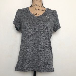 Under Armour Women's Heatgear V-Neck Gray Tee